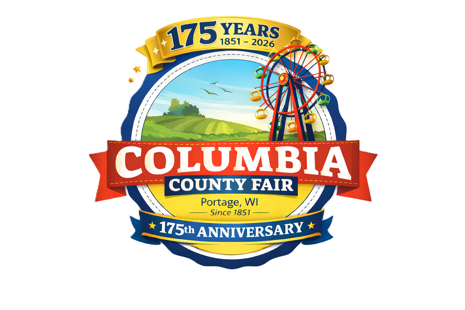 Columbia County Fair 175 Years Logo